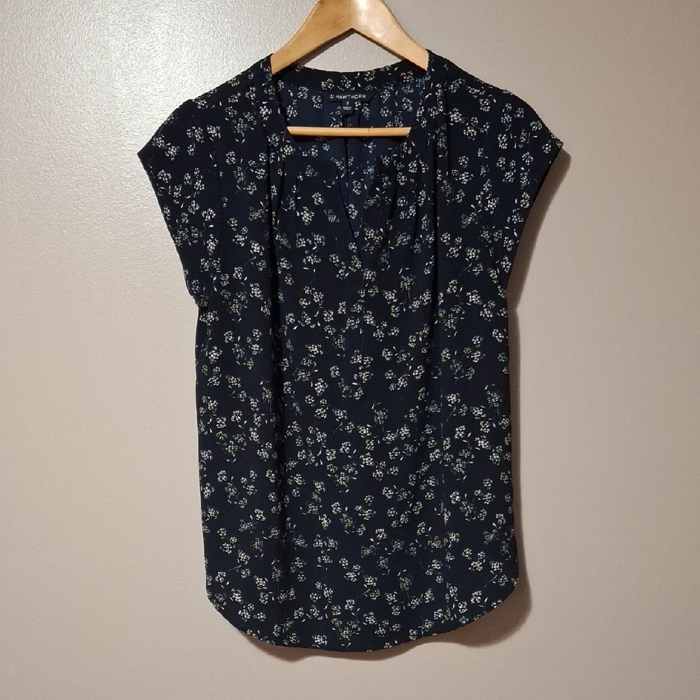 41 Hawthorn Navy Floral Blouse